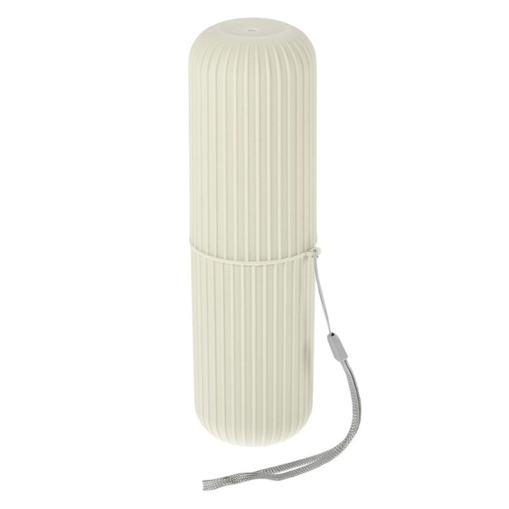 Portable Plastic Traveling Toothbrush Holders Case White 7.60"x2.44"x2.24"